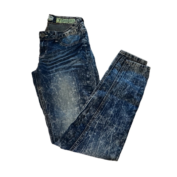 Indigo Rein Jeans Bleach Wash Blue Denim Jeans Stretchy Skinny Low Rise Y2K - Picture 10 of 10